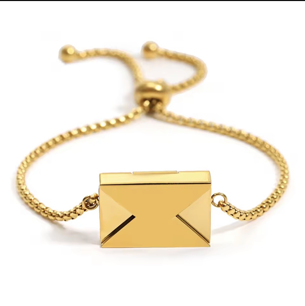 Golden Love Letter Envelope Bracelet