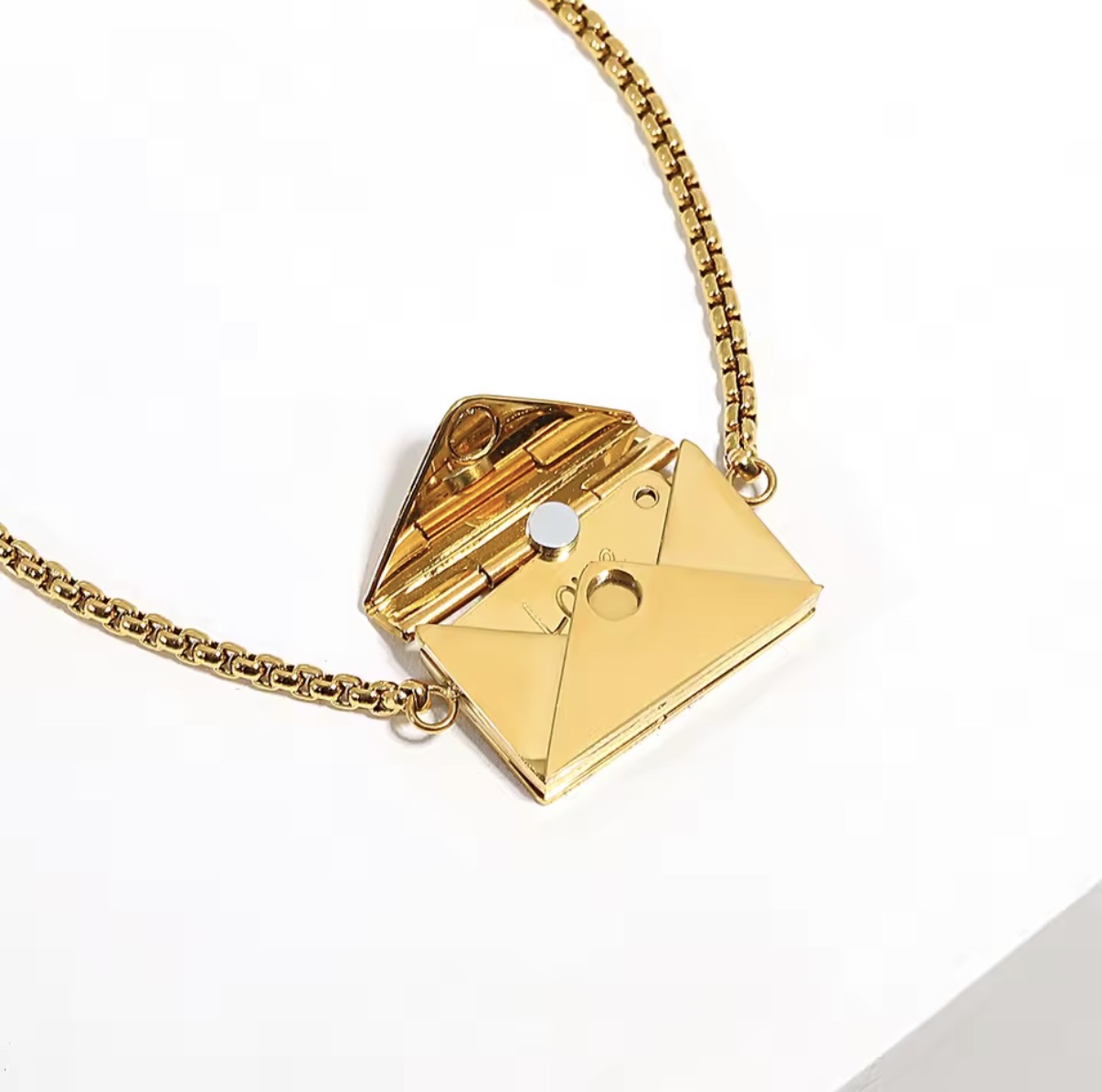 Golden Love Letter Envelope Bracelet