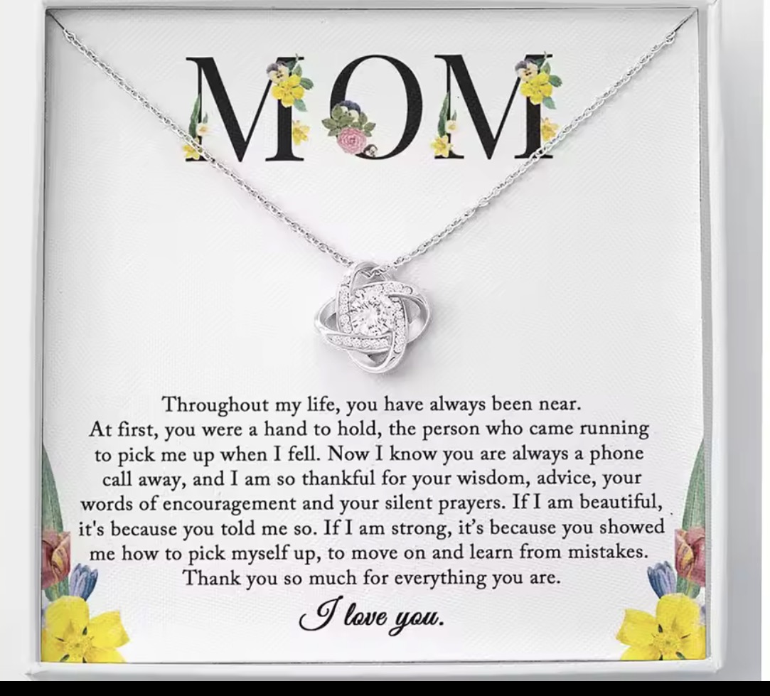 Preserved Pink Rose Heart Gift Box with Interlocking Heart Pendant Necklace