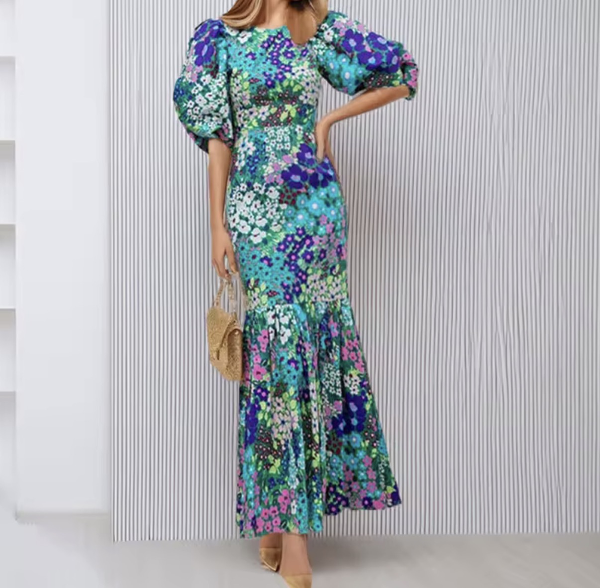 Floral long maxi dress