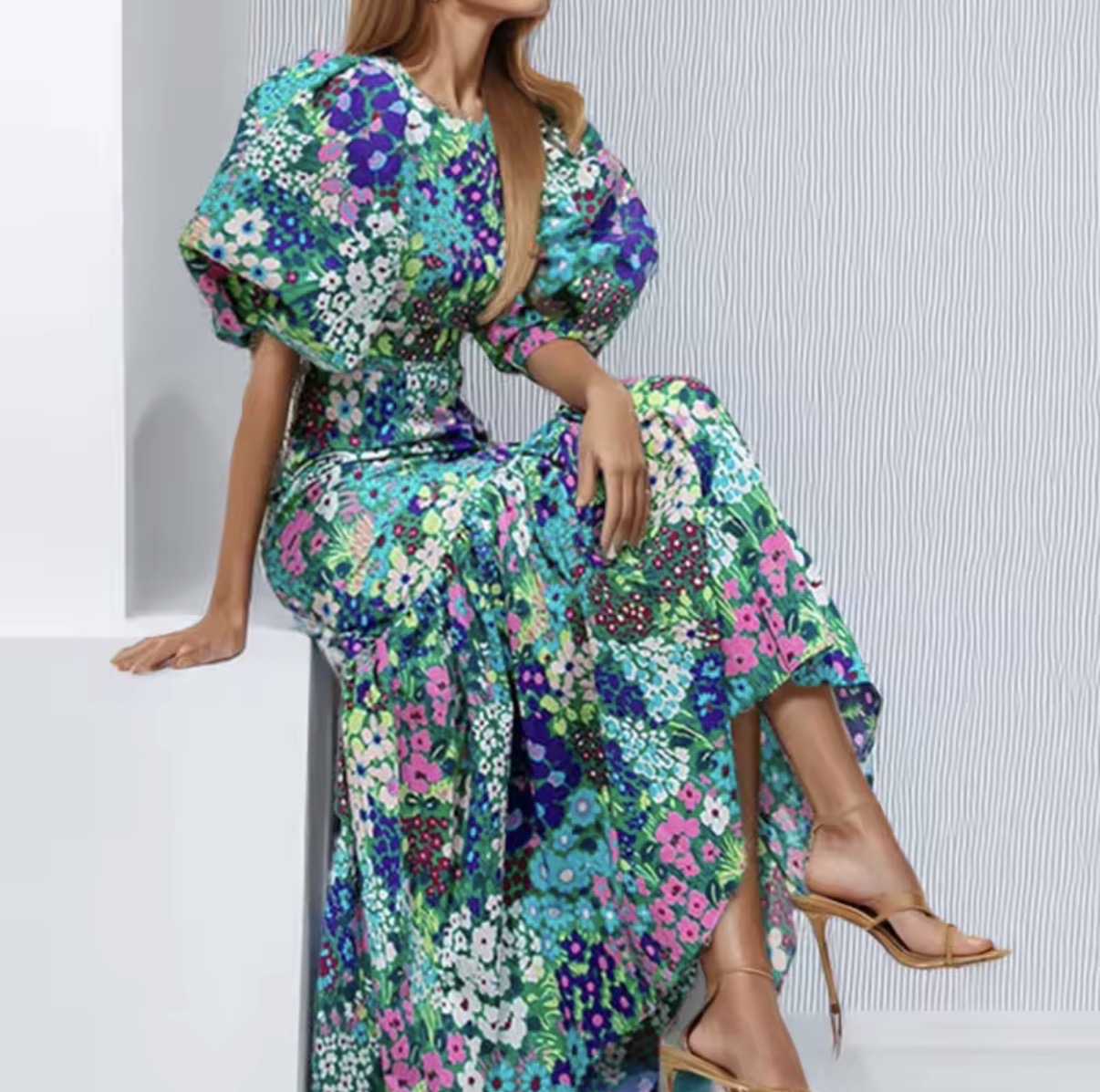 Floral long maxi dress