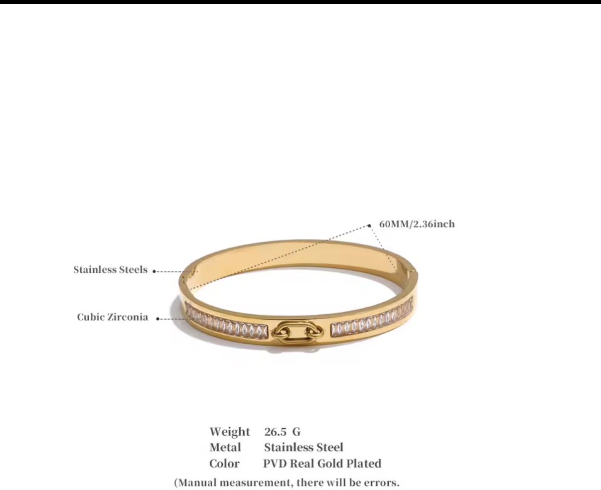 Solstice Gold Crystal openable Bangle