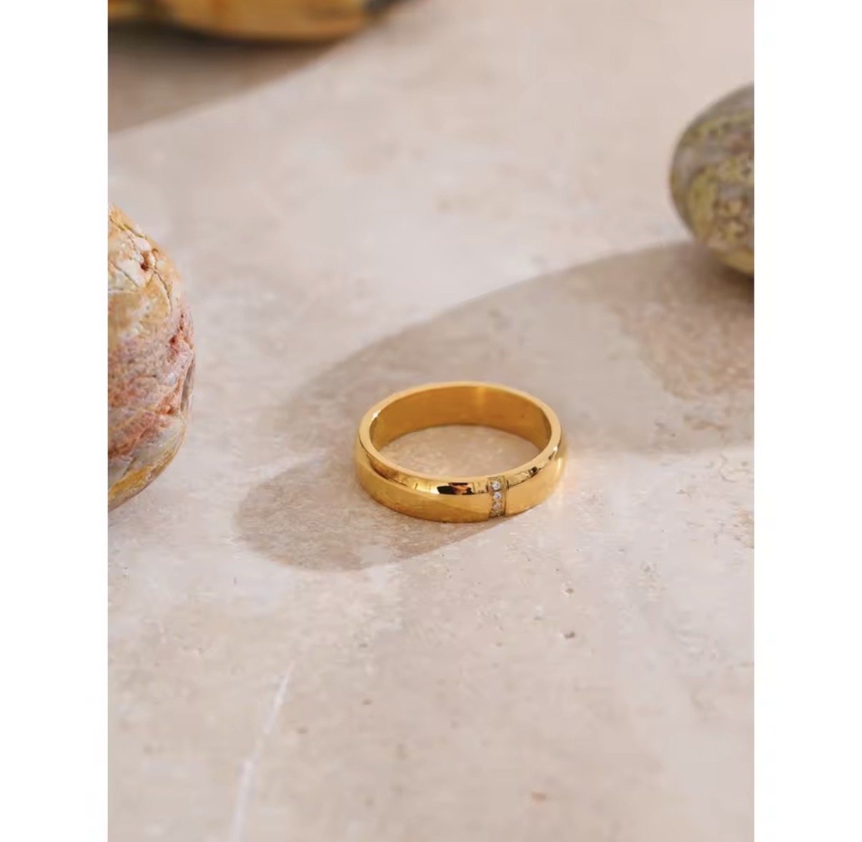 Aura Crystal Accent Band ring
